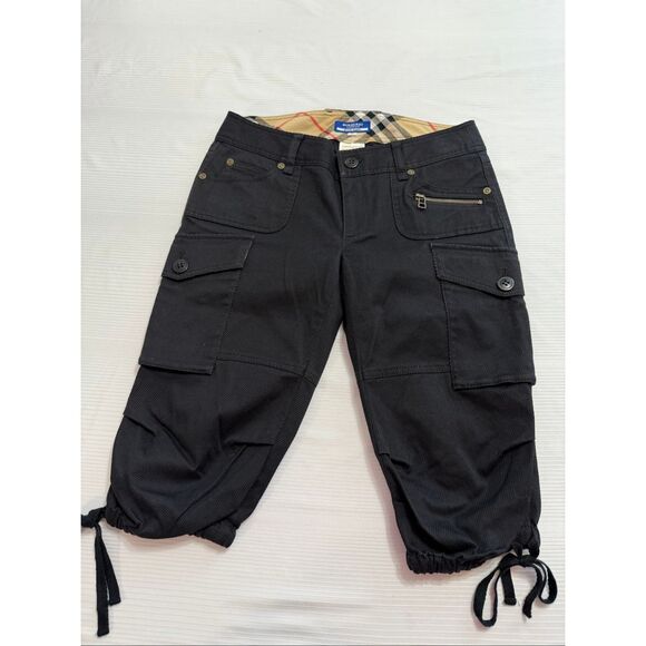 Burberry London Blue Label Black Cargo Shorts Size 36